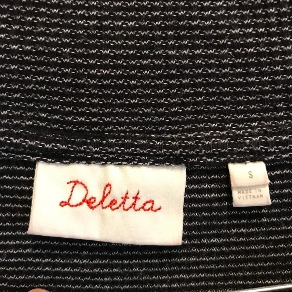 Anthro Deletta Thermal Texture Cowl Neck Top S